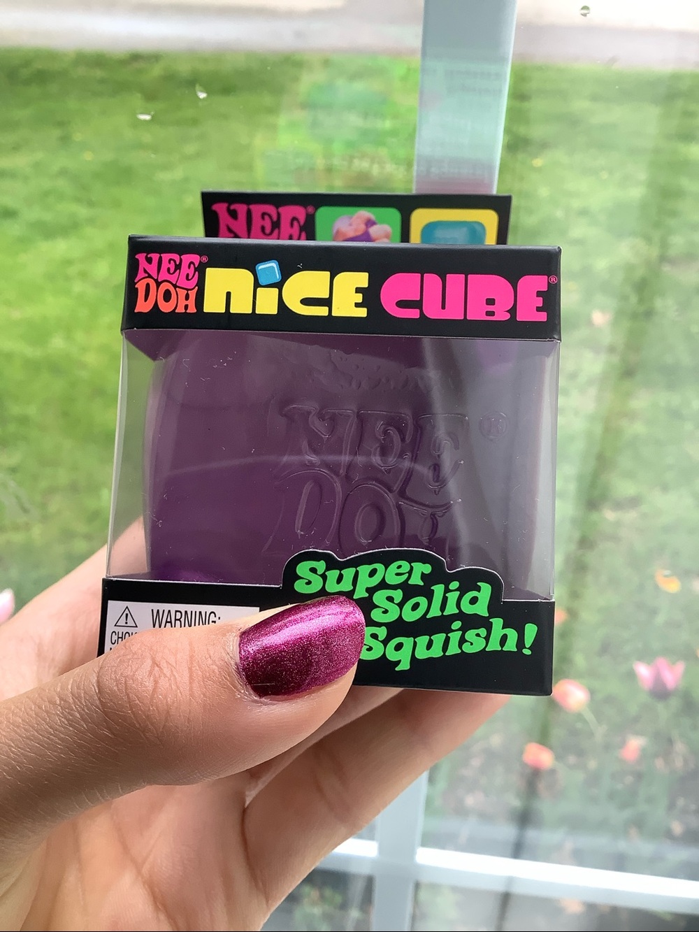NeeDoh Nice Cube Super Solid Squish Purple - Picture 3 of 5